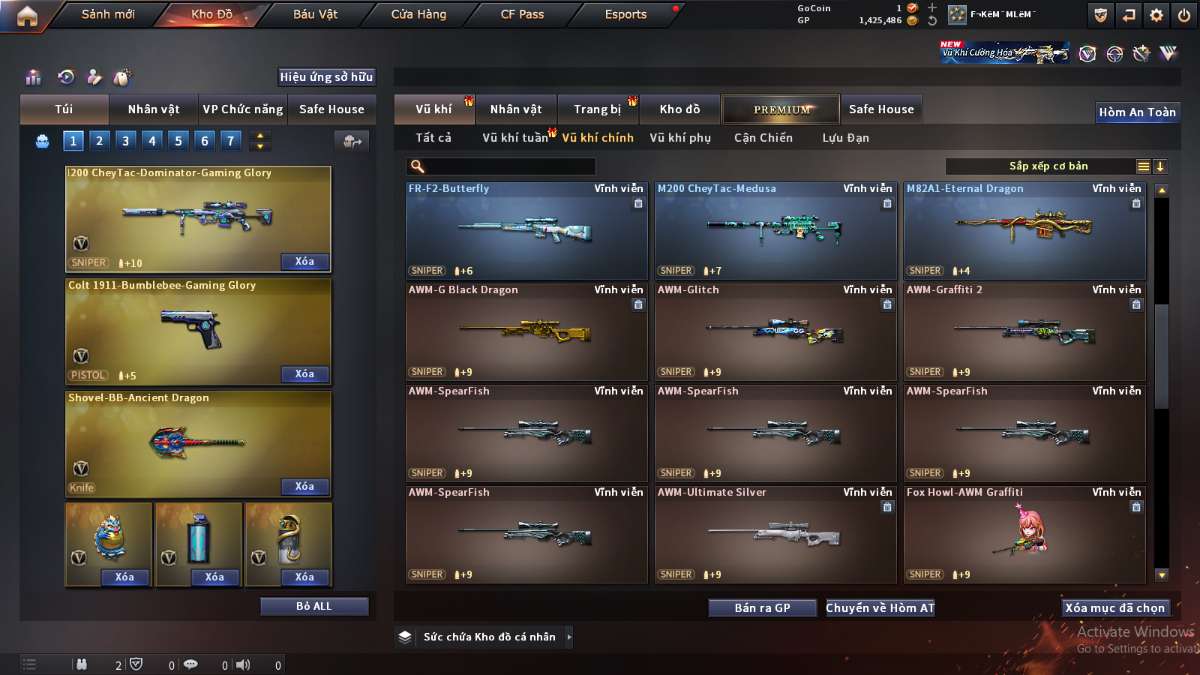 shop acc cf uy tin gia re